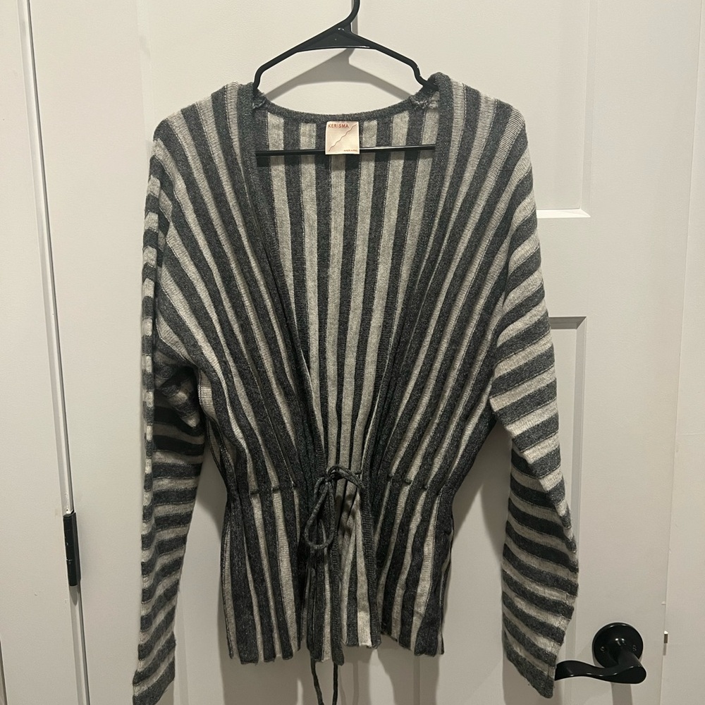 Grey striped sweater
